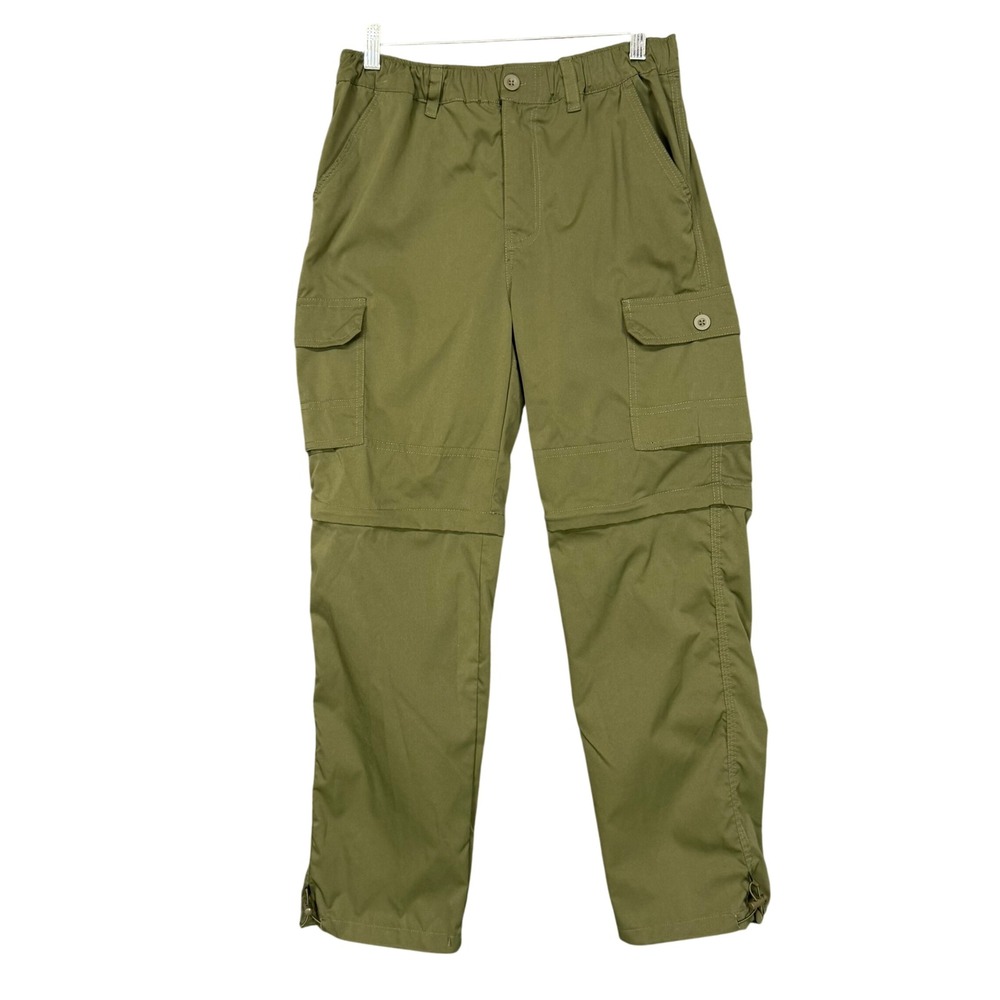 Aeropostale Utility Cargo Pants Womens Small Olive Green Convertible Zip Off Leg